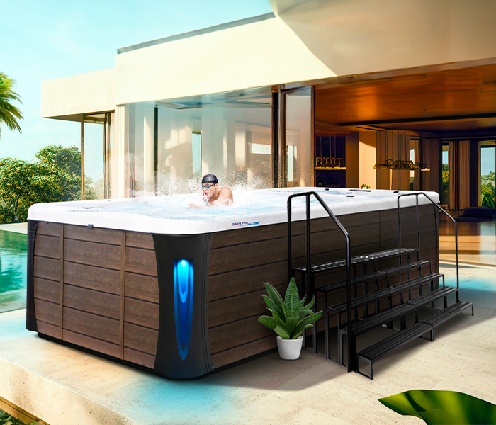 Calspas hot tub being used in a family setting - New Zealand