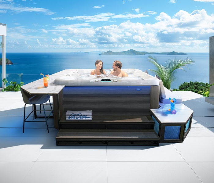 Calspas hot tub being used in a family setting - New Zealand